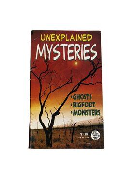 Unexplained Mysteries Mini Book 2001 Ghosts Bigfoot Monsters Vintage Paperback